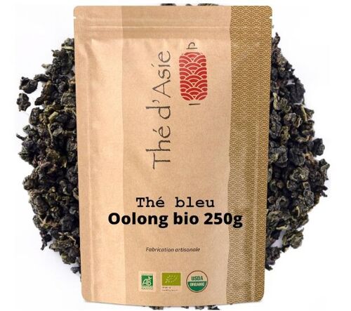 Thé bleu bio de Chine - Oolong - vrac - 250g