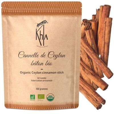 Ceylon Cinnamon - Organic - in sticks - 100g