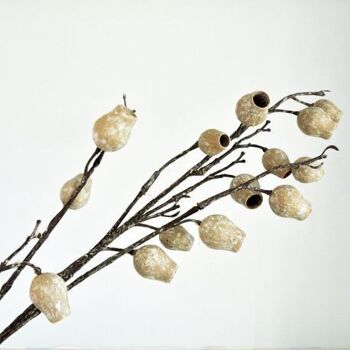 Branche de gousse d'eucalyptus blanc artificielle 86 cm - Composition florale 3