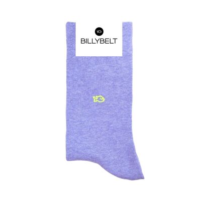 Schlichte Socken aus gekämmter Baumwolle – Lavendel