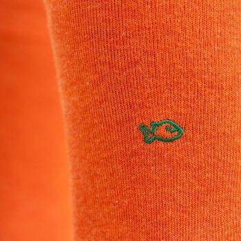 Chaussettes en coton peigné Unies - Orange 4