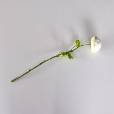 Branche de renoncule crème/rose artificielle 50cm - Composition florale