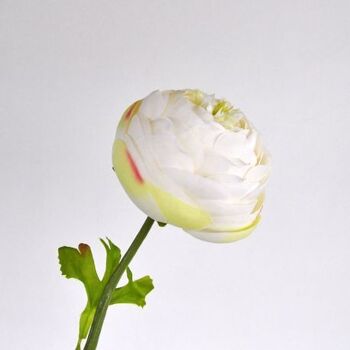 Branche de renoncule crème/rose artificielle 50cm - Composition florale 3