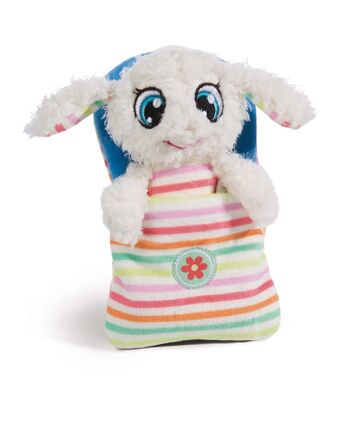 Peluche mouton Jolala 14cm dormant dans le lit 1