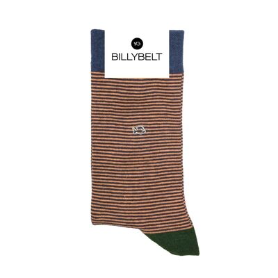 Striped combed cotton socks - Horizon