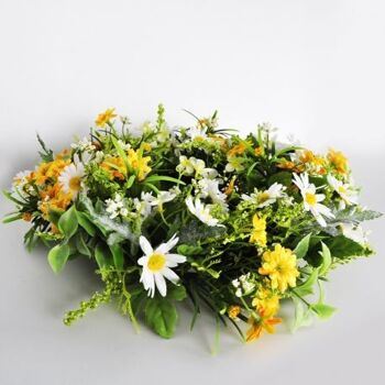 Couronne de fleurs de marguerite artificielle 25cm - Décoration florale 4