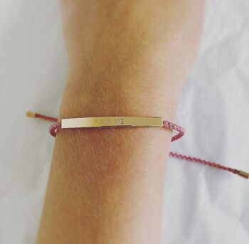 JE SUIS MOI – Bracelet Corde Rappel Rose 1