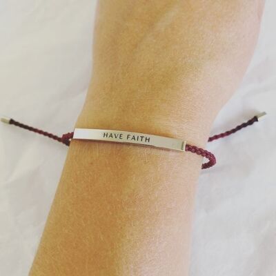 HAVE FAITH Rappel Corde Bracelet…