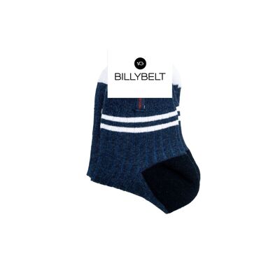 Halbhohe Socken aus gekämmter Baumwolle – Marineblau