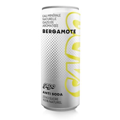 Agua mineral con sabor a limón y bergamota - con gas - 330ml
