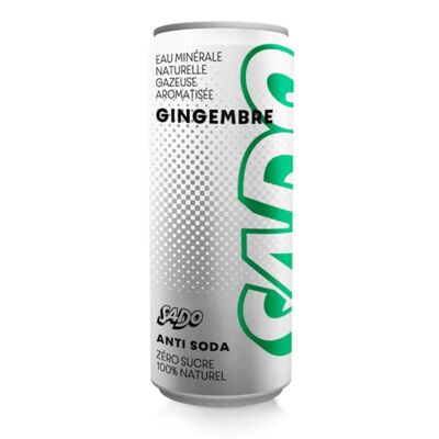 Ginger flavored mineral water - sparkling - 330ml