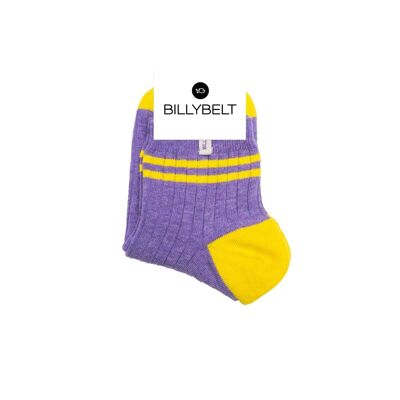 Mid-cut combed cotton socks - Purple