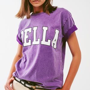 T-Shirt avec Bella Text en violet