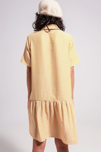 Mini-robe à rayures jaunes 2