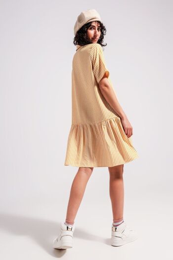 Mini-robe à rayures jaunes 5