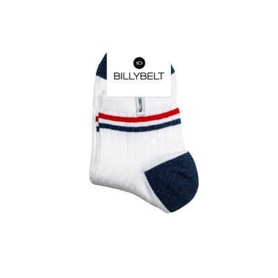 Halbhohe Socken aus gekämmter Baumwolle – Weiß