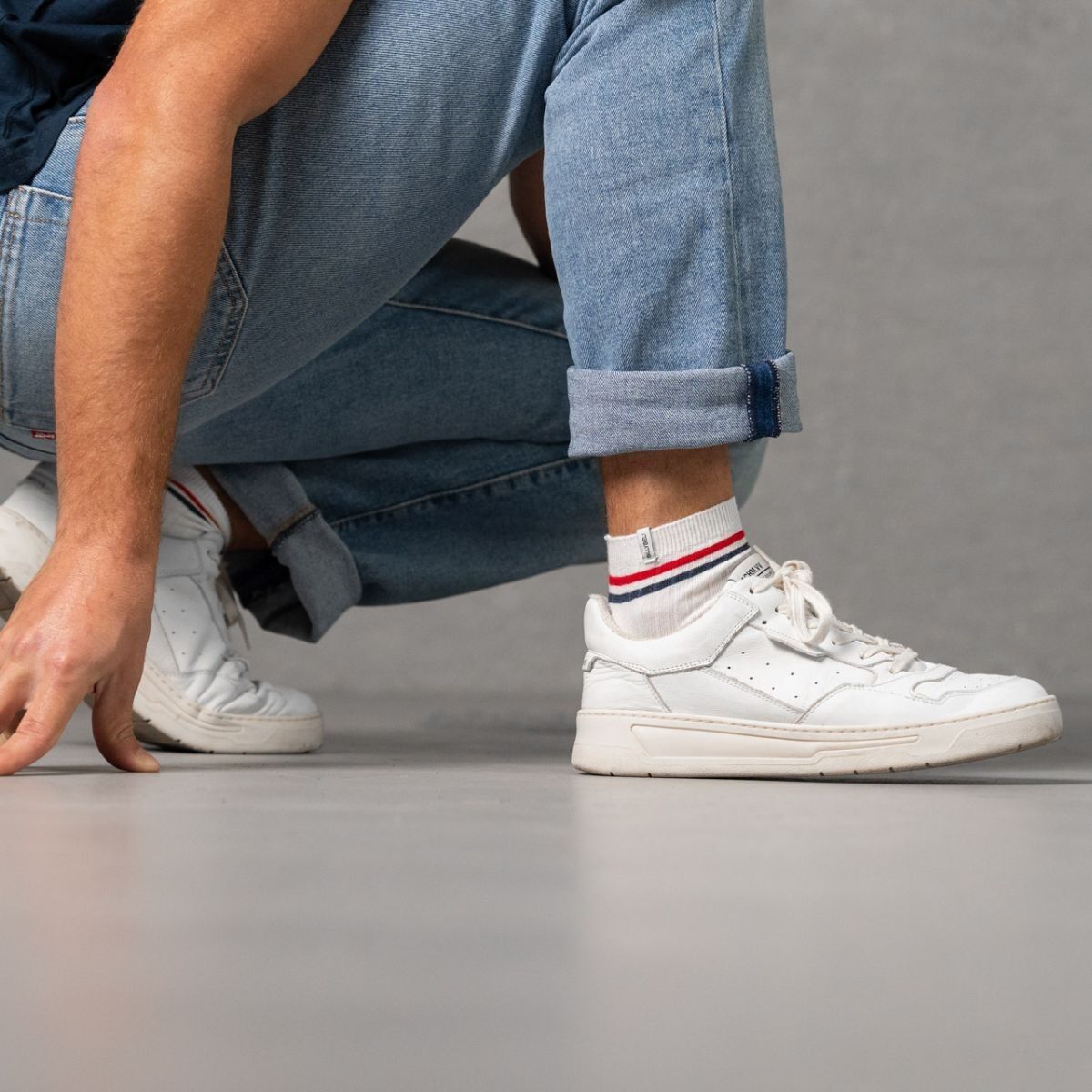 Calzini medi in cotone pettinato - Bianco