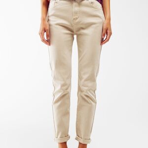 Jean skinny en coton stretch beige