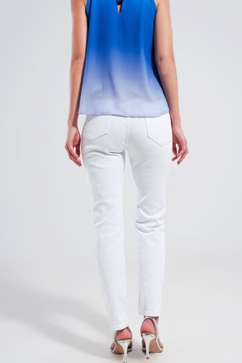 Jean skinny en coton stretch blanc 2