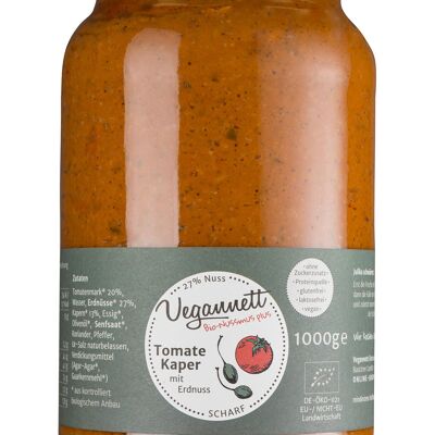 Bioaufstrich Tomate-Kaper mit Erdnussmus, 1000g