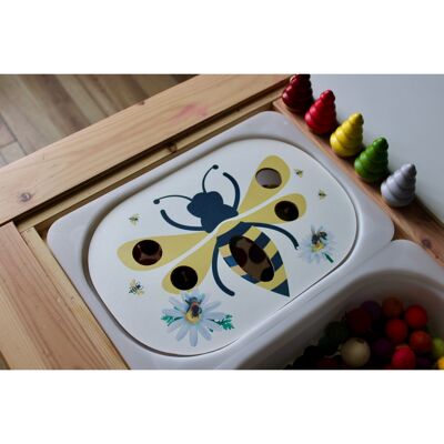 PLAQUE EN BOIS POUR TABLE FLISAT/TROFAST ABEILLE