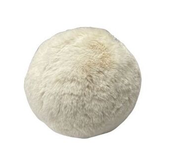Snowball XL - Coussin rond en fausse fourrure - Made in France 3