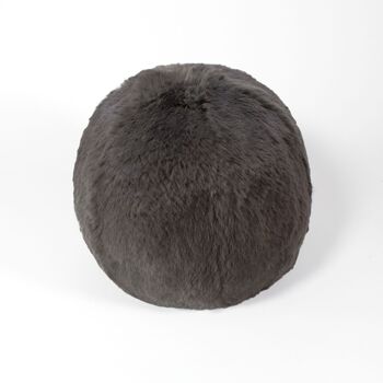 Snowball XL - Coussin rond en fausse fourrure - Made in France 7