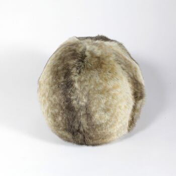 Snowball XL - Coussin rond en fausse fourrure - Made in France 8