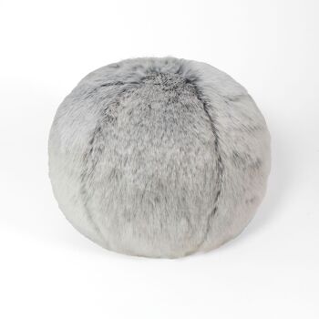 Snowball XL - Coussin rond en fausse fourrure - Made in France 9