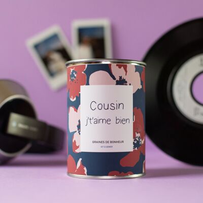 Kit à semer "cousin j't'aime bien" fabriqué en france