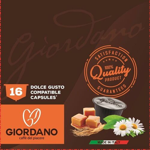 Solubili da 16 capsule compatibili Dolce gusto aroma biscottino