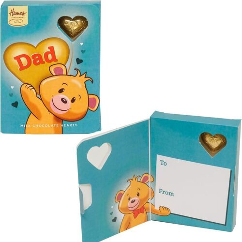 Sentiment Chocolate Heart Card - Dad