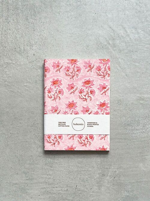 Posie Notebook, Vintage Pink