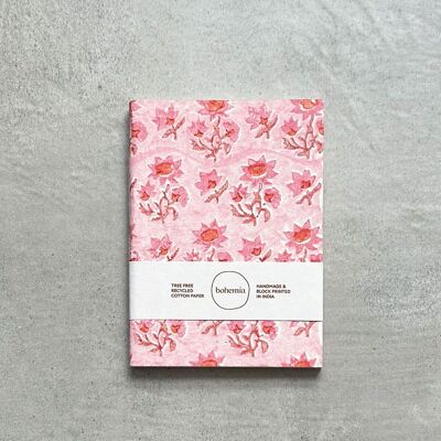 Posie Notebook, Vintage Pink