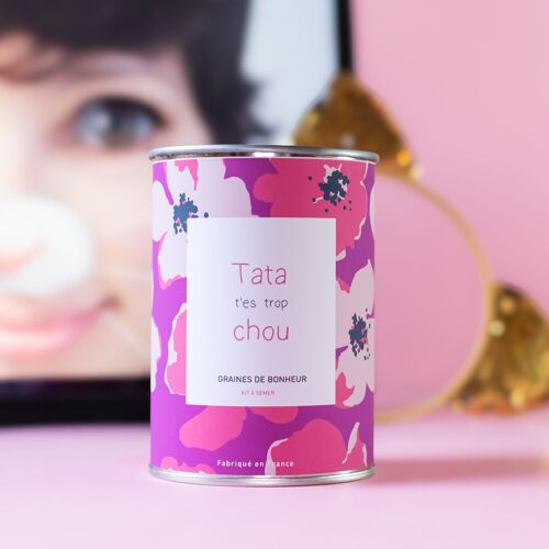 Kit à semer "Tata t'es trop chou" fabriqué en France