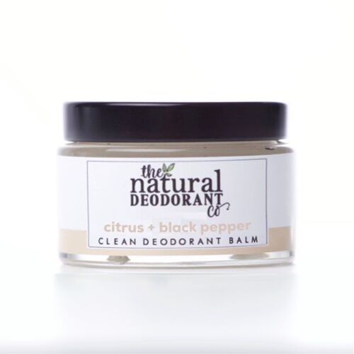 Clean Deodorant Balm Citrus + Black Pepper 55g - Aluminium Free, Plastic Free, Vegan