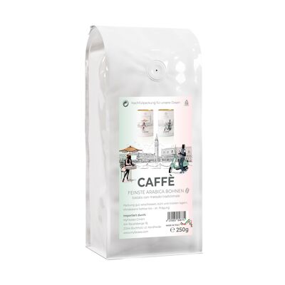 Refill pack of 250g coffee beans for our gift tins