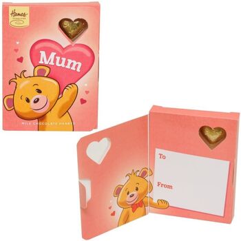 . Carte Coeur Chocolat Sentiment - Maman 1