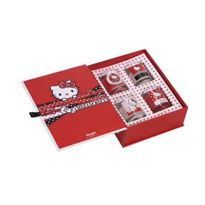 Bougies parfumées Hello Kitty dans un coffret cadeau en verre