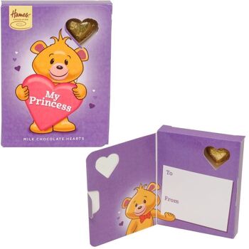 Carte cœur en chocolat Sentiment - Ma princesse 1