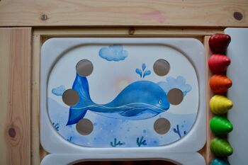 PLAQUE EN BOIS POUR TABLE FLISAT/TROFAST BALEINE 5