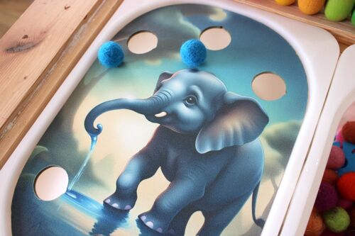 PLAQUE EN BOIS POUR TABLE FLISAT/TROFAST ELEPHANT