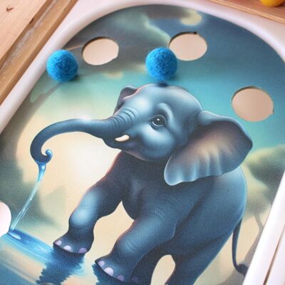 PLAQUE EN BOIS POUR TABLE FLISAT/TROFAST ELEPHANT