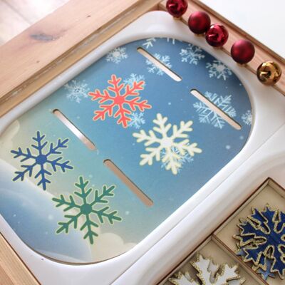 WOODEN PLATE FOR FLISAT/TROFAST SNOWFLAKE TABLE