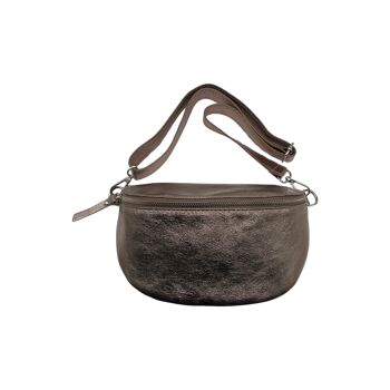 SAC BANANE CUIR GRAINE LINA 25CM CUIVRE 1