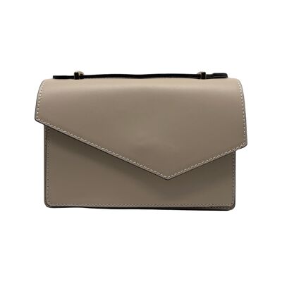 CARLA BEIGE SMOOTH LEATHER CROSSBODY BAG