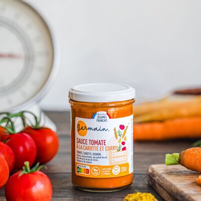 Salsa de tomate con zanahoria y curry - 200g