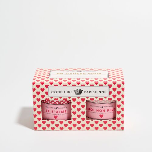 Coffret "Je t'aime moi non plus"  2 X 100G - orange vanille et framboise violette