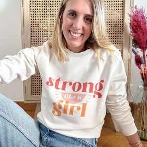 Sweat imprimé pour femme à message Strong Like A Girl