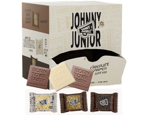 Junior Plain Chocolate mix 100pcs -Johnny Doodle - FAIRTRADE - Hospitality Industry
